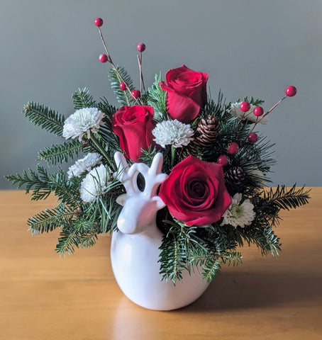 Ceramic Reindeer Arrangement