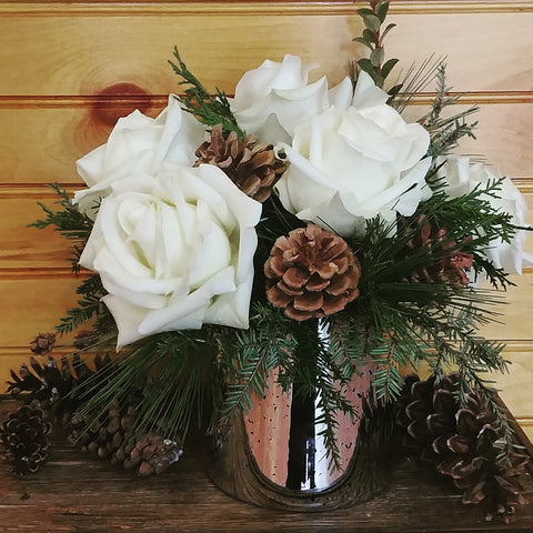 White Roses and Pine